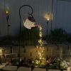 Solar Watering Can Light Hanging Kettle Lantern Light Waterproof Garden Decor Metal Retro Lamp For Outdoor Table Patio Lawn Yard
