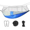 600Lbs Load 2 Persons Hammock With Mosquito Net Outdoor Hiking Camping Hommock Portable Nylon Swing Hanging Bed