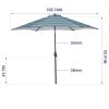 Outdoor Patio 8.6-Feet Market Table Umbrella With Push Button Tilt And Crank[Umbrella Base Is Not Included]