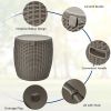 Patio Rattan Cool Bar 12 Gallon 4-In-1 Cocktail Table Side Table