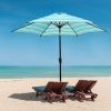 Outdoor Patio 8.6-Feet Market Table Umbrella With Push Button Tilt And Crank[Umbrella Base Is Not Included]