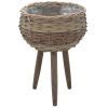 Planter 3 Pcs Wicker With Pe Lining