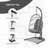 Hanging Wicker Egg Chair With Stand And Cushion