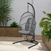 Hanging Wicker Egg Chair With Stand And Cushion