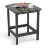 Adirondack Outdoor Side Table, Hdpe Plastic End Tables For Patio, Backyard, Pool, Indoor Outdoor Companion, Easy Maintenance Weather Resistant Lawn Fu