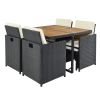 Backyard Garden Pe Wicker For 8 People Dining Table Set
