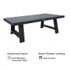 Aluminum Outdoor Patio Furniture Set, Modern Patio Conversation Sets, Outdoor Sectional Metal Sofa With 5 Inch Cushion And Coffee Table For Balcony, G