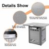 28In Outdoor Propane Fire Pit Table 50,000 Btu Silver Square Gas Fire Pit Table