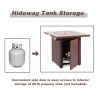 28In Outdoor Propane Fire Pit Table 50,000 Btu Silver Square Gas Fire Pit Table