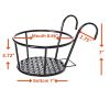 Hanging Railing Planters Flower Pot Holders Metal Planter Racks Fence Potted Stand Mounted Round Plant Baskets Container For Indoor Outdoor Use
