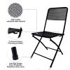 Premium Steel Patio Bistro Set, Folding Outdoor Patio Furniture Sets, 3 Piece Patio Set Of Foldable Patio Table And Chairs