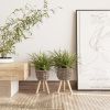 Wicker Planter Basket W Removable Legs For Indoor And Outdoor - All Weather Woven Flower Pots Cover , Planter Pot Container - Plant Stand