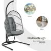 Hanging Wicker Egg Chair With Stand And Cushion