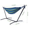 112" Large Size Double Classic Hammock With Stand For 2 Person- Indoor Or Outdoor Use-With Carrying Pouch-Powder-Coated Steel Frame - Durable 450 Poun
