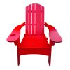 Outdoor Or Indoor Wood Adirondack Chair With An Hole To Hold Umbrella On The Arm