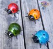 Set Of 4 Cute Metal Ladybugs Garden Sculptures & Statues
