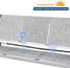 3 Person Patio Swing Seat With Adjustable Canopy For Patio, Garden, Poolside, Balcony