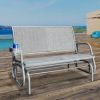 2 Person Swing Glider Chair Patio Swing Bench Rocking Seat For Outdoor Patio,Backyard,Deck Swimming Pool