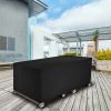 Free Shipping 210D Oxford Cloth Outdoor Furniture Dust Cover Rain Cover Outdoor Table And Chair Cover Black Yj