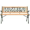 Garden Bench 48" Cast Iron And Solid Firwood
