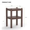 Double Outdoor Side Table, Rectangular Patio Side Table 14.2' X 18.5' X 22.6' In Hdpe, Weather Resistant And Waterproof For Camping, Picnic, Cookouts,