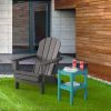 Double Outdoor Side Table, Rectangular Patio Side Table 14.2' X 18.5' X 22.6' In Hdpe, Weather Resistant And Waterproof For Camping, Picnic, Cookouts,