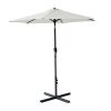Outdoor Patio Umbrella Table Market Umbrella With Push Button Tilt And 360 Degree Rotation Crank For Garden, Deck, Backyard, Pool Xh