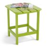 Adirondack Outdoor Side Table, Hdpe Plastic End Tables For Patio, Backyard, Pool, Indoor Outdoor Companion, Easy Maintenance Weather Resistant Lawn Fu