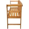 Garden Bench With Cushion 61.8" Solid Acacia Wood