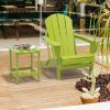 Adirondack Outdoor Side Table, Hdpe Plastic End Tables For Patio, Backyard, Pool, Indoor Outdoor Companion, Easy Maintenance Weather Resistant Lawn Fu