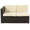 9 Piece Rattan Sectional Seating Group With Cushions And Ottoman, Patio Furniture Sets, Outdoor Wicker Sectional