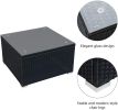 9-Piece Outdoor Patio Pe Wicker Rattan Conversation Sectional Sofa Sets With 3 Sofa, 3 Corner Sofa, 2 Ottomans, And 1 Glass Coffee Table, Removable So