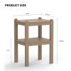 Double Outdoor Side Table, Rectangular Patio Side Table 14.2' X 18.5' X 22.6' In Hdpe, Weather Resistant And Waterproof For Camping, Picnic, Cookouts,