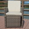 Direct Wicker 11-Piece Outdoor Pe Rattan Wicker Patio Dining Table Set Garden Outdoor Patio Furniture Set