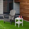 Double Outdoor Side Table, Rectangular Patio Side Table 14.2' X 18.5' X 22.6' In Hdpe, Weather Resistant And Waterproof For Camping, Picnic, Cookouts,