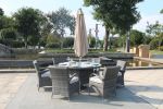 Direct Wicker Outdoor Patio Furniture 7Pcs Cast Aluminum Dining Table And Chair
