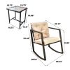 3 Pieces Patio Set Outdoor Patio Furniture Sets Modern Rocking Chair Furniture Sets Clearance Cushioned Chairs Conversation Sets With Coffee Table For