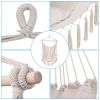 Tassel Hammock Chair Hanging Rope Swing Seat With 2 Cushions