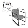 3 Pieces Patio Set Outdoor Patio Furniture Sets Modern Rocking Chair Furniture Sets Clearance Cushioned Chairs Conversation Sets With Coffee Table For