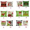 18X18 In Of For Christmas Decorations Green Buffalo Plaid Grinch Christmas Pillow Covers