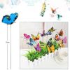 Mix Color Garden Yard Planter Ornaments Flower Arrangement Decoration Colorful Butterfly Stakes