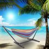 Free Shipping  Hammock & Steel Frame Stand Swing Chair Home/Outdoor Backyard Garden Camp Sleep Yj