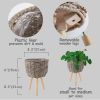 Wicker Planter Basket W Removable Legs For Indoor And Outdoor - All Weather Woven Flower Pots Cover , Planter Pot Container - Plant Stand