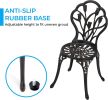 3-Piece Bistro Table Set, Cast Aluminum Outdoor Bistro Furniture Set, Patio Bistro Sets With Small Round Table And 2 Chairs For Porch, Lawn, Garden, B