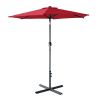 Outdoor Patio Umbrella Table Market Umbrella With Push Button Tilt And 360 Degree Rotation Crank For Garden, Deck, Backyard, Pool Xh