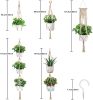 Macrame Plant Hangers With Hooks Hemp Rope Braided Hanging Planter Baskets