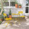 Sr Steel Patio Bistro Set, Folding Outdoor Patio Furniture Sets, 3 Piece Patio Set Of Foldable Patio Table And Chairs