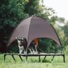 Elevated Pet Dog Bed Tent With Canopy, Pet Puppy Bed Outdoor Tent House, Breathable Portable Dog Cushion With Sun Canopy Double-Layer Camp Tent