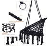 Hammock Chair Macrame Swing Max 330 Lbs Hanging Cotton Rope Hammock Swing Chair For Indoor And Outdoor