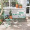 Sr Steel Patio Bistro Set, Folding Outdoor Patio Furniture Sets, 3 Piece Patio Set Of Foldable Patio Table And Chairs